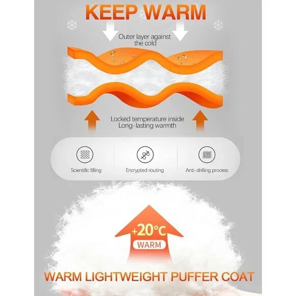 〽️Women's Black Gihuo Cropped Puffer Warm Winter Padded Bubble Jacket